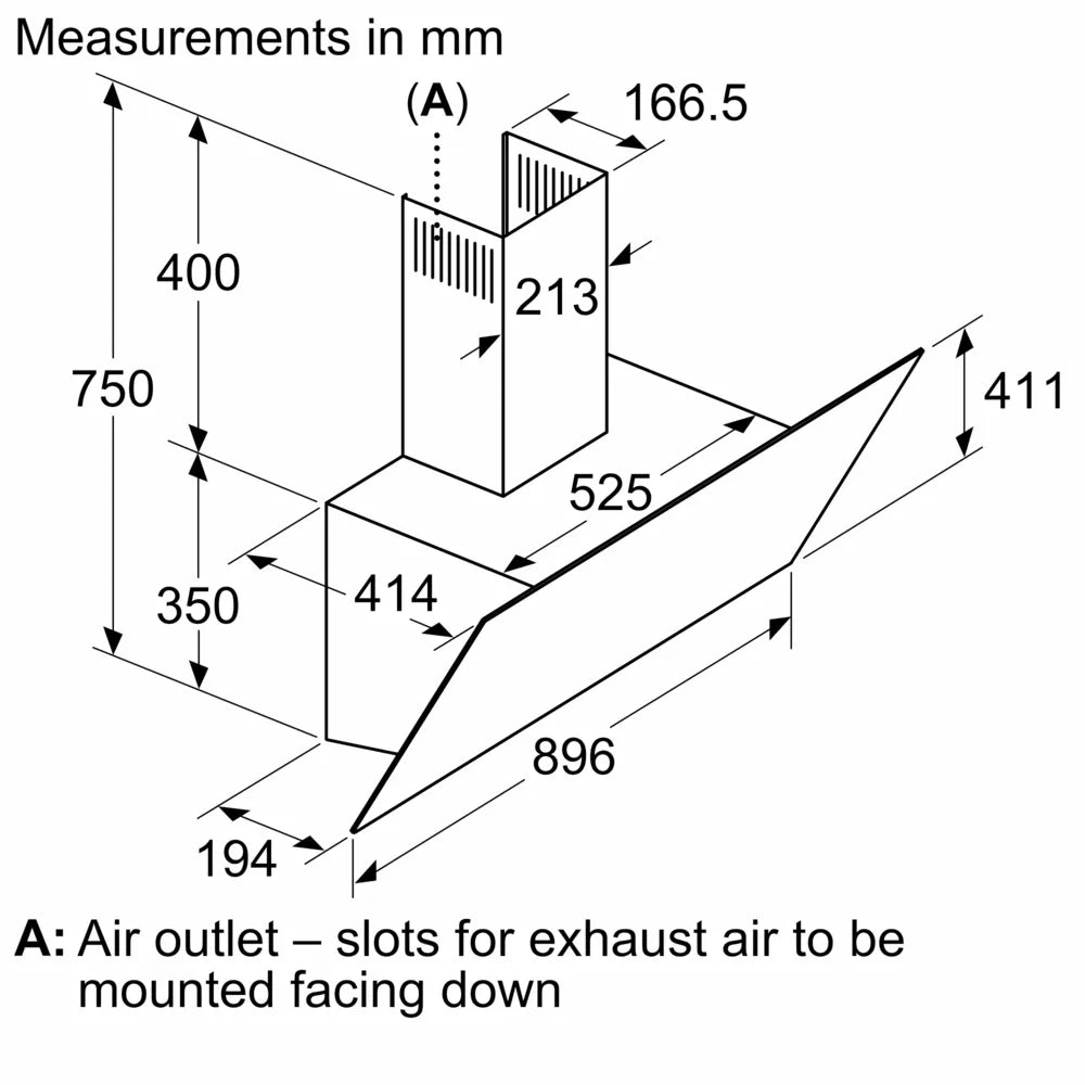 BOSCH DWK96PJ60T cooker hood Black شفاط بوش اسود