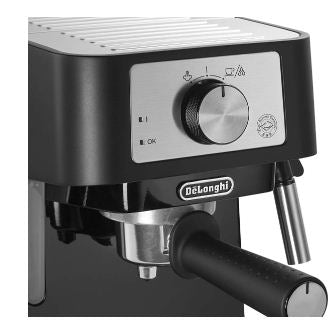 اشتري ماكينة قهوة delongi ستيلوسا 1100 وات، ضغط 15 بار، لتحضير الإسبريسو من البن المطحون. تصميم أنيق أسود/فضي مع ضمان سنة وتوصيل سريع من Cairo Drop.