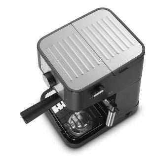 اشتري ماكينة قهوة delongi ستيلوسا 1100 وات، ضغط 15 بار، لتحضير الإسبريسو من البن المطحون. تصميم أنيق أسود/فضي مع ضمان سنة وتوصيل سريع من Cairo Drop.