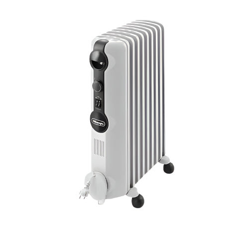 دفاية زيت ديلونجي TRRS0715 بقدرة 1500 وات لتدفئة فعالة، تصميم أبيض أنيق مع 3 مستويات تسخين – Delonghi Radia S Oil Heater TRRS0715, 1500W White.