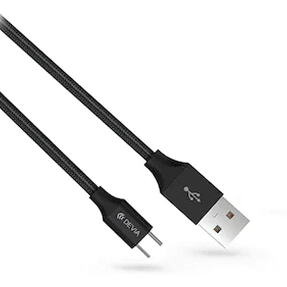 كابل ديفيا EC203 مايكرو 5V/2.4A بطول 1 متر متين وسريع الشحن، متوفر الآن من Cairo Drop مع توصيل وضمان سنة – Devia EC203 micro cable 1m fast charge.