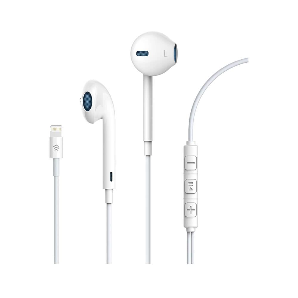 Devia EM023 Smart Earphone with Lightning Interface for iPhone Connected through Bluetooth - White (HP626)