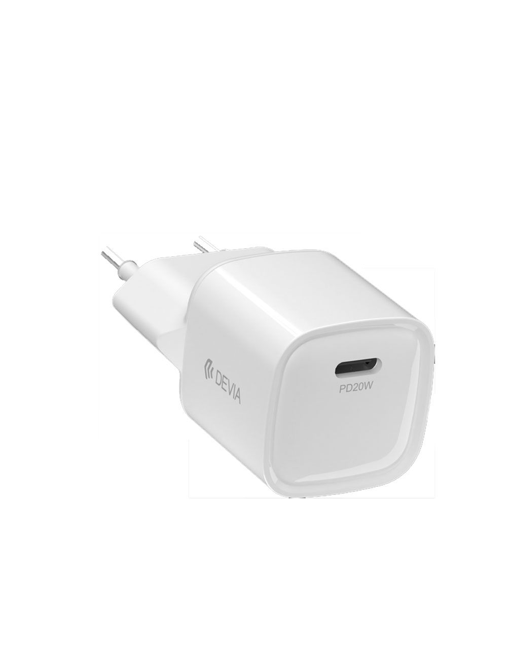 ديفيا شاحن سريع صغير Smart Series PD 20W لشحن سريع وآمن للهواتف والأجهزة اللوحية. Devia Mini PD 20W Quick Charger EU for fast and safe charging.