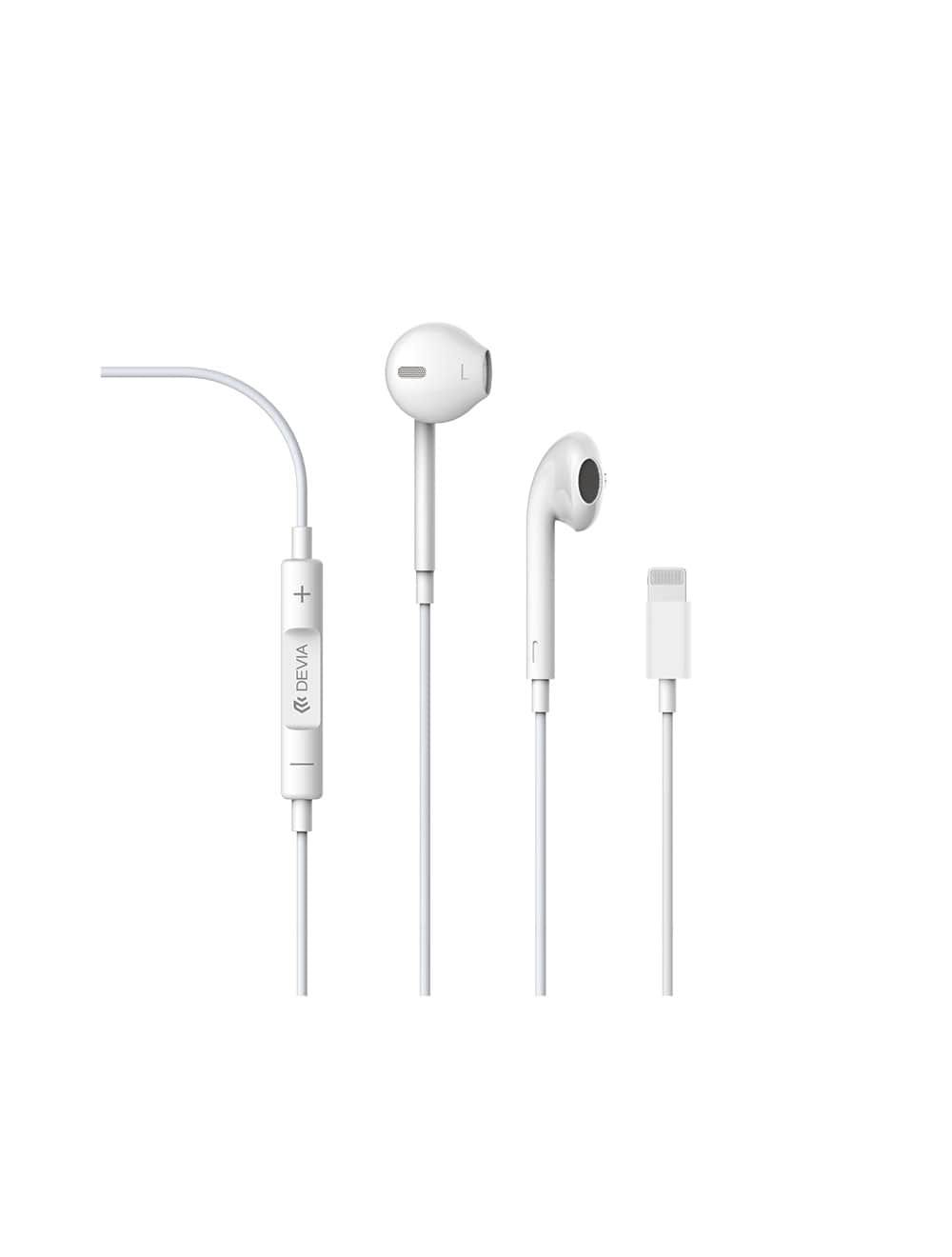 ديفيا سماعة أذن ستريو EM029 لايتنينج من Cairo Drop – جودة عالية وضمان. Devia EM029 Lightning earphone – clear stereo sound & warranty.