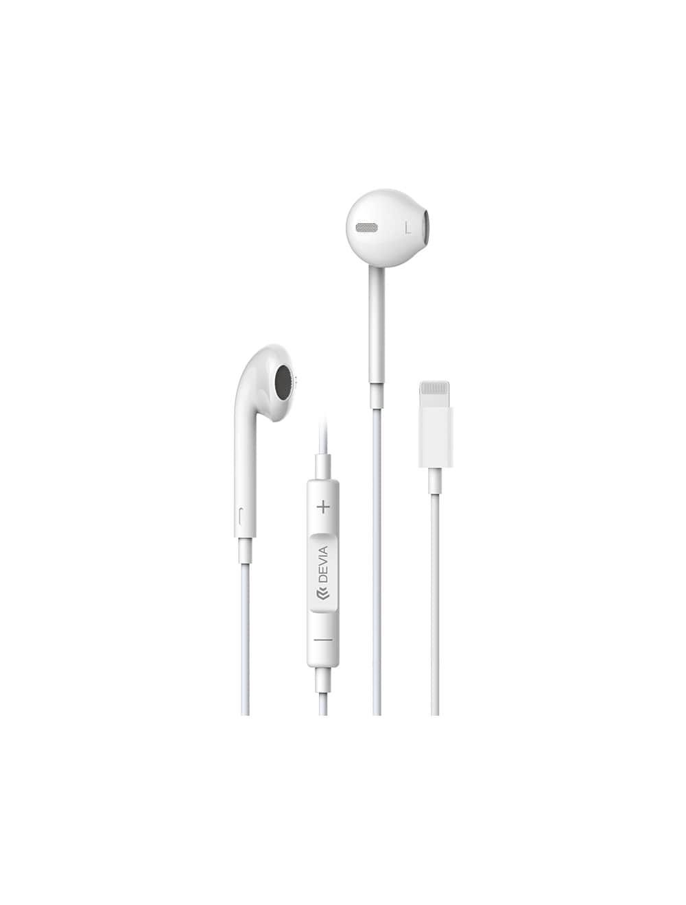 ديفيا سماعة أذن ستريو EM029 لايتنينج من Cairo Drop – جودة عالية وضمان. Devia EM029 Lightning earphone – clear stereo sound & warranty.
