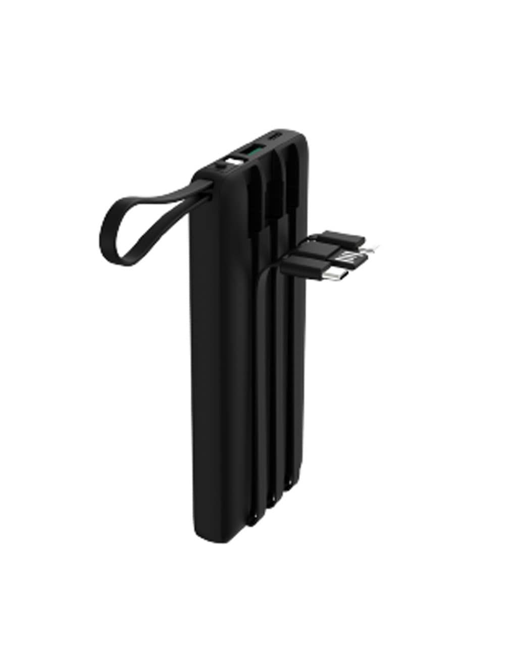 باور بانك ديفيا -أسود - بقوة 22.5 وات سعة 10000 مللي أمبير بأربعة منافذ للشحن السريع | Devia Power Bank EP113 10000mAh Black 22.5W 4 Ports Fast Charging