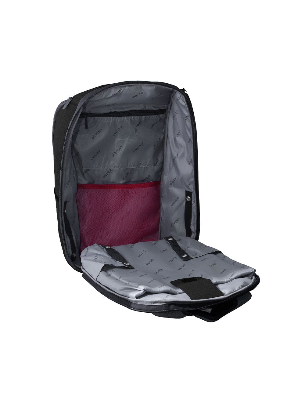 شنطة ظهر اي ترين BG822 بحجم 15.6 بوصة بخامة نايلون متينة وجيوب مبطنة لحماية اللابتوب وتنظيم أغراضك – E-train BG822 Laptop Backpack 15.6” Black.