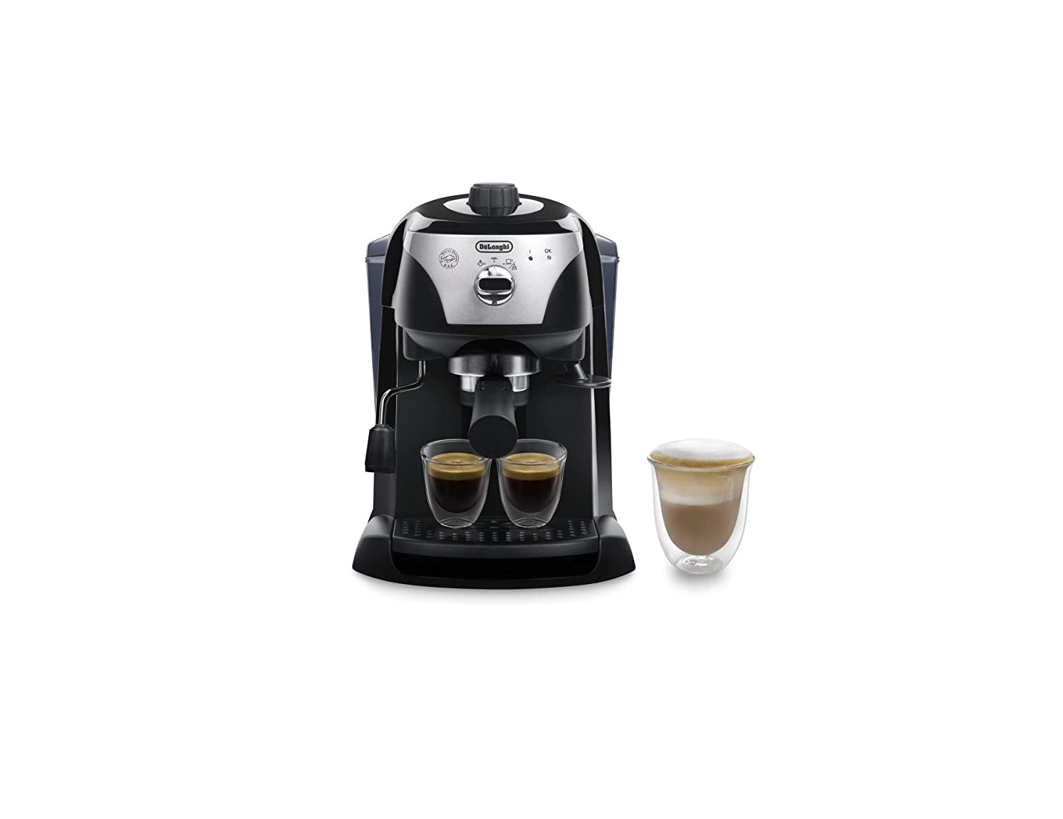 Delonghi Pump Espresso and Coffee Machine, Black - EC221