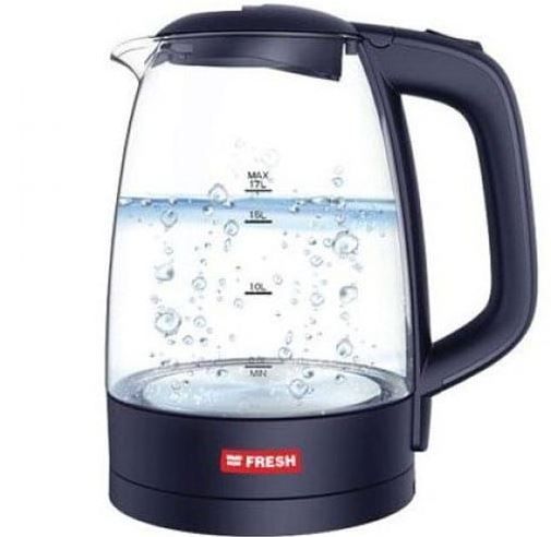 Fresh electric kettle fresh - glass - 1.7 l - assorted color