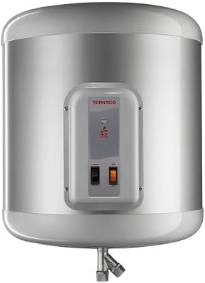 Tornado electric water heater 65 liters, LED bulb, silver EHA-65TSM-S