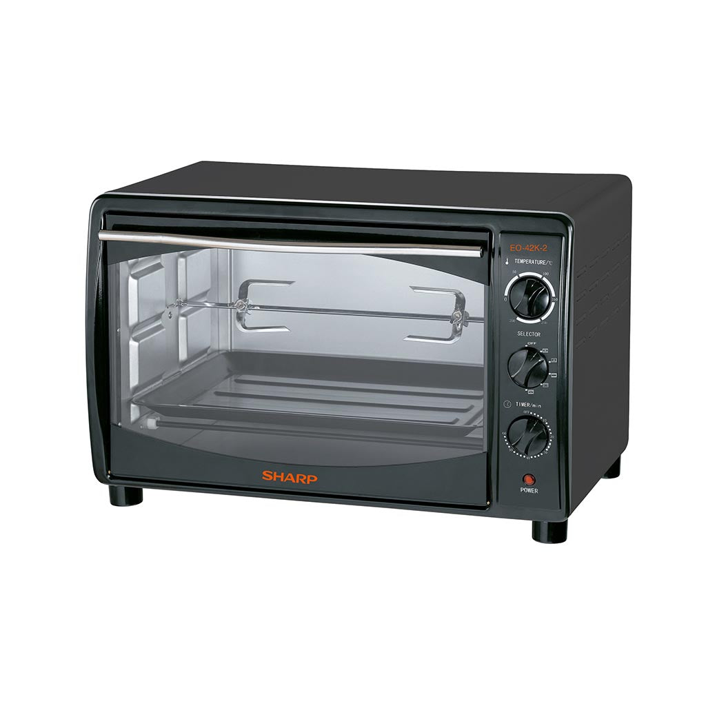 SHARP Electric Oven 42 Litre , 1800 Watt in Black Color With Grill and Fan EO-42K-2