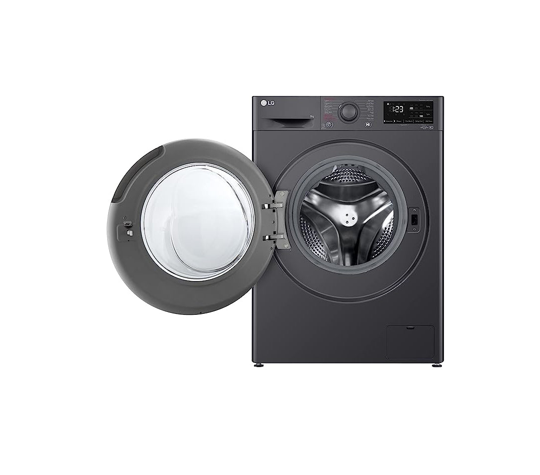 LG Vivace Washing Machine, 8 Kg, Middle Black - F4R3TYG6J.AMBPEEC