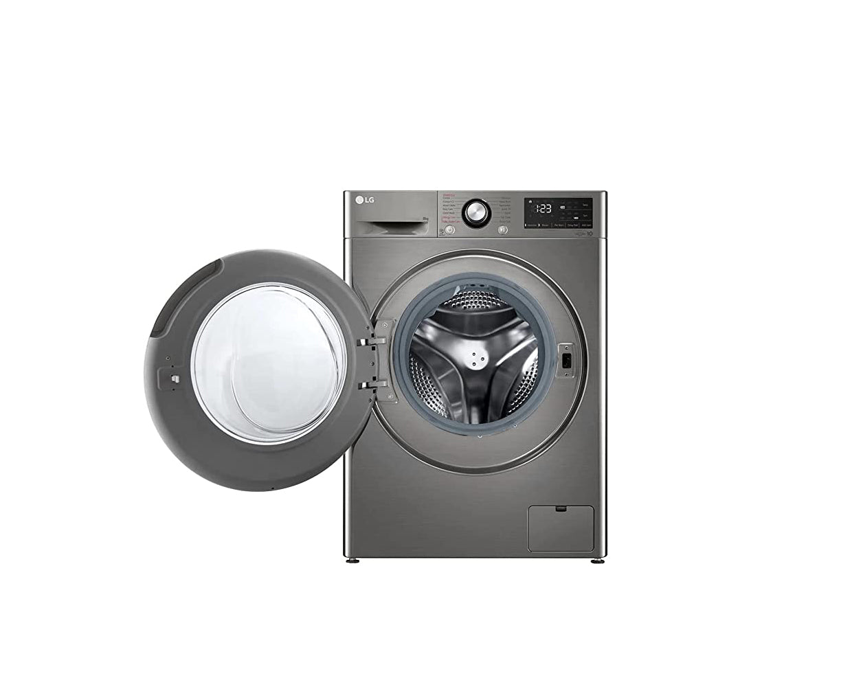 LG Vivace Washing Machine 8KG, with AI DD technology, Stone Silver