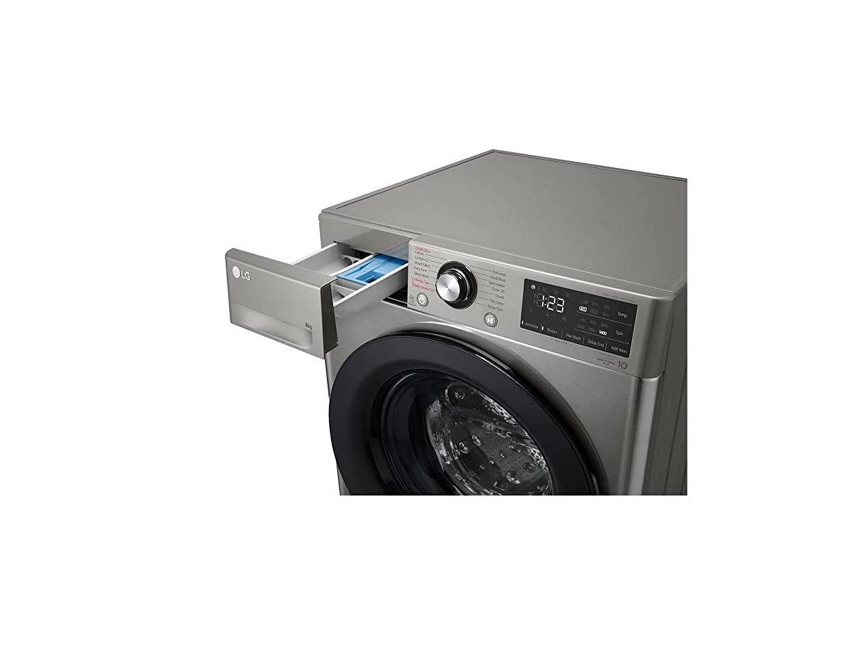 LG Vivace Washing Machine 8KG, with AI DD technology, Stone Silver