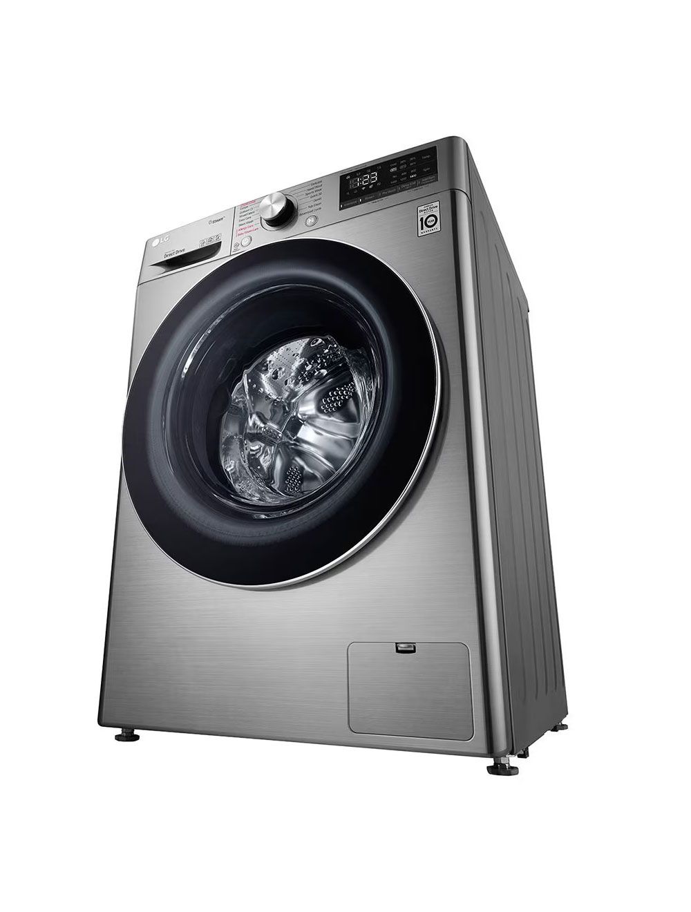 غسالة إل جي Vivace F4R5TGG2T فول أوتوماتيك 8 كجم مع مجفف 5 كجم وتقنية AI DD وبخار لضمان تنظيف فعال وحماية للأقمشة. LG Vivace washer & dryer.