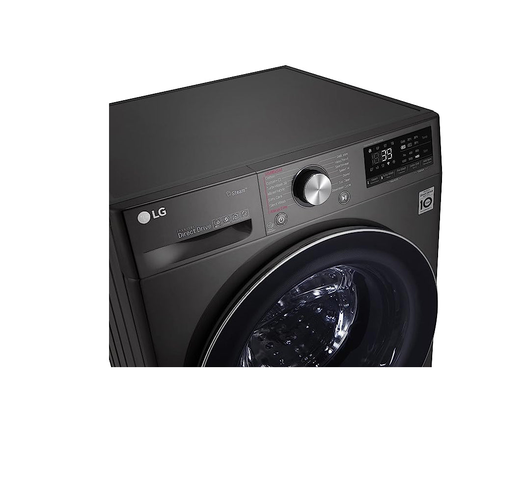 LG Vivace Washing Machine 9KG, with AI DD technology, Black-LG ThinQ