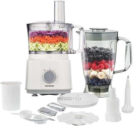 Kenwood FDP303.COWH Food Processo White  محضر الطعام من كينوود أبيض وخلاط وماكينة للعجين، 