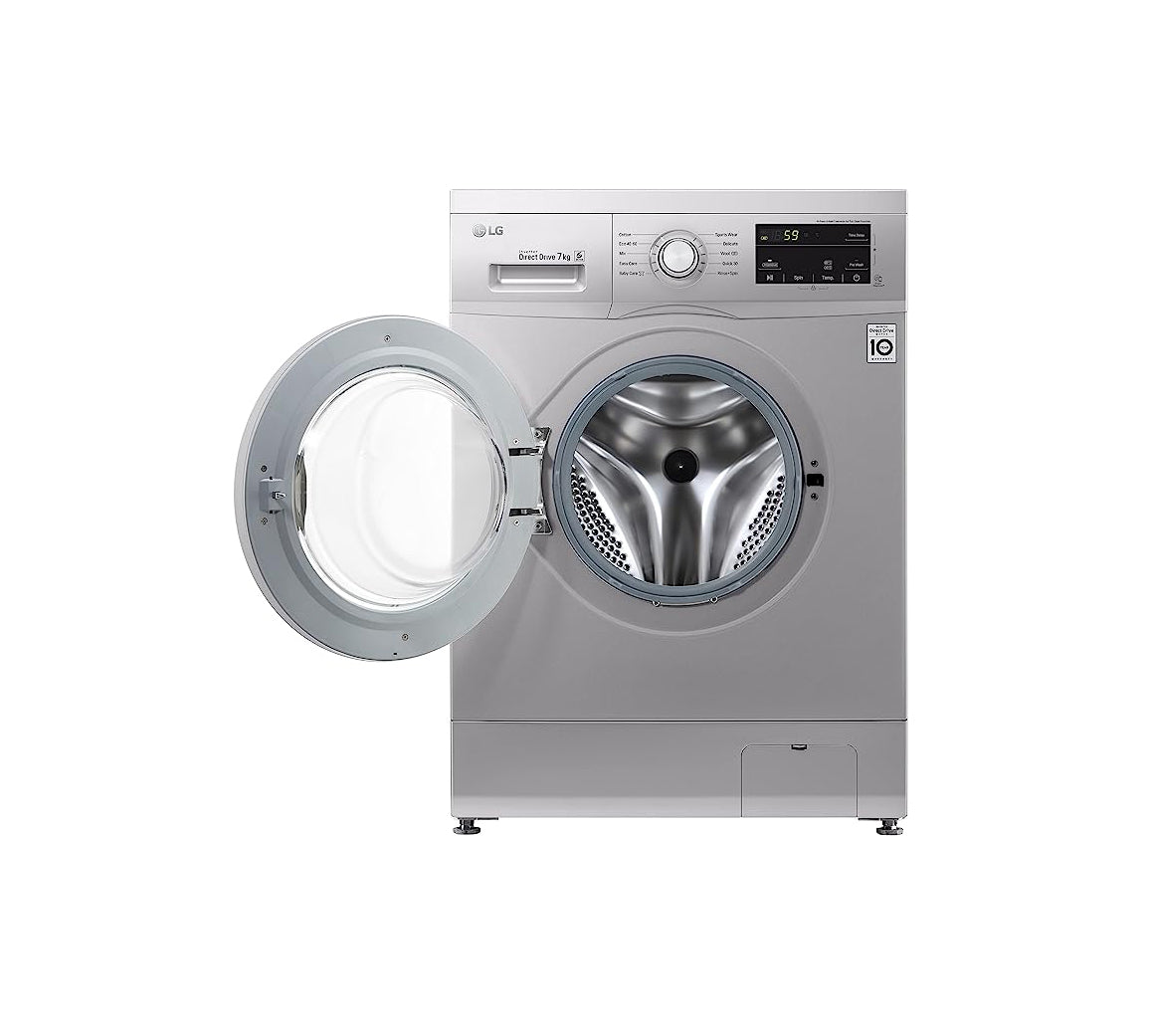 LG Front Load Washing Machine 8KG With DD Motor, Steam™- Silver Knob- FH4G7TDY5