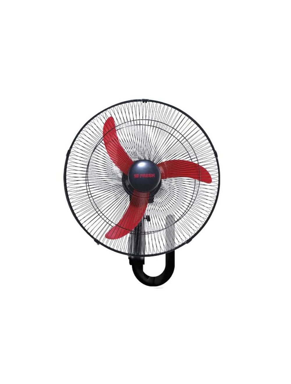 Fresh El Shabah Wall Fan 18 Inch 3 Speed, 3 Baldes With Remote Control - Black *Red - 5315