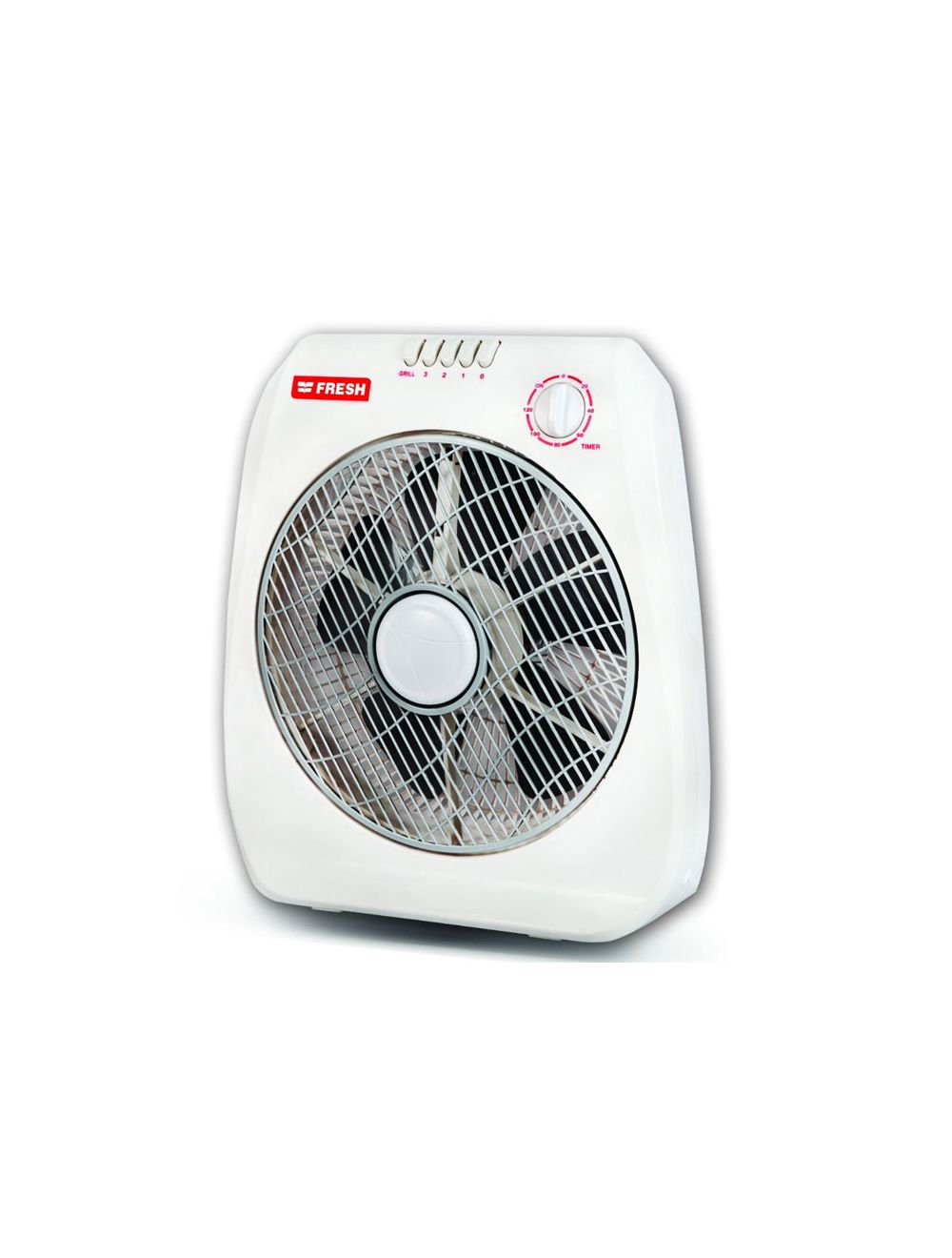 Fresh Fan Box Boxer 12 Inch With 3 Speeds and 5 Blades - White - 4571