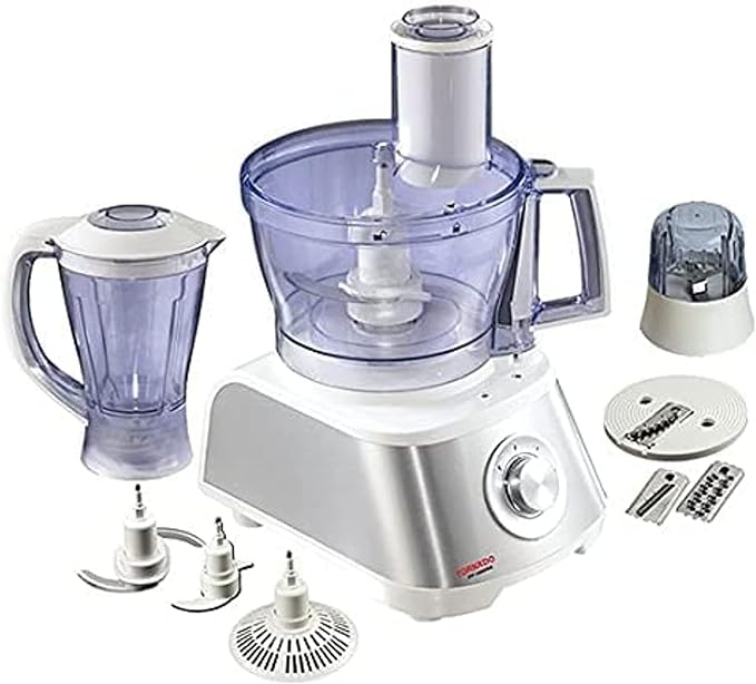 Tornado FP-1000SG Food Processor محضرة طعام تورنيدو 1000دورق 1.5 لتر أبيض