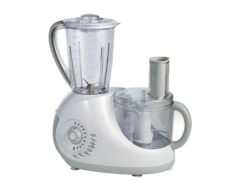 Tornado Food Processor 750 Watt, 2 Liter Bowl, 1.5 Liter Blender, White FP-9300G