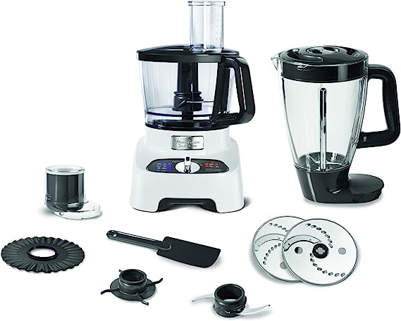 Moulinex 1000 Watt Double Force Food Processor, Blender and Chopper - FP822127, White