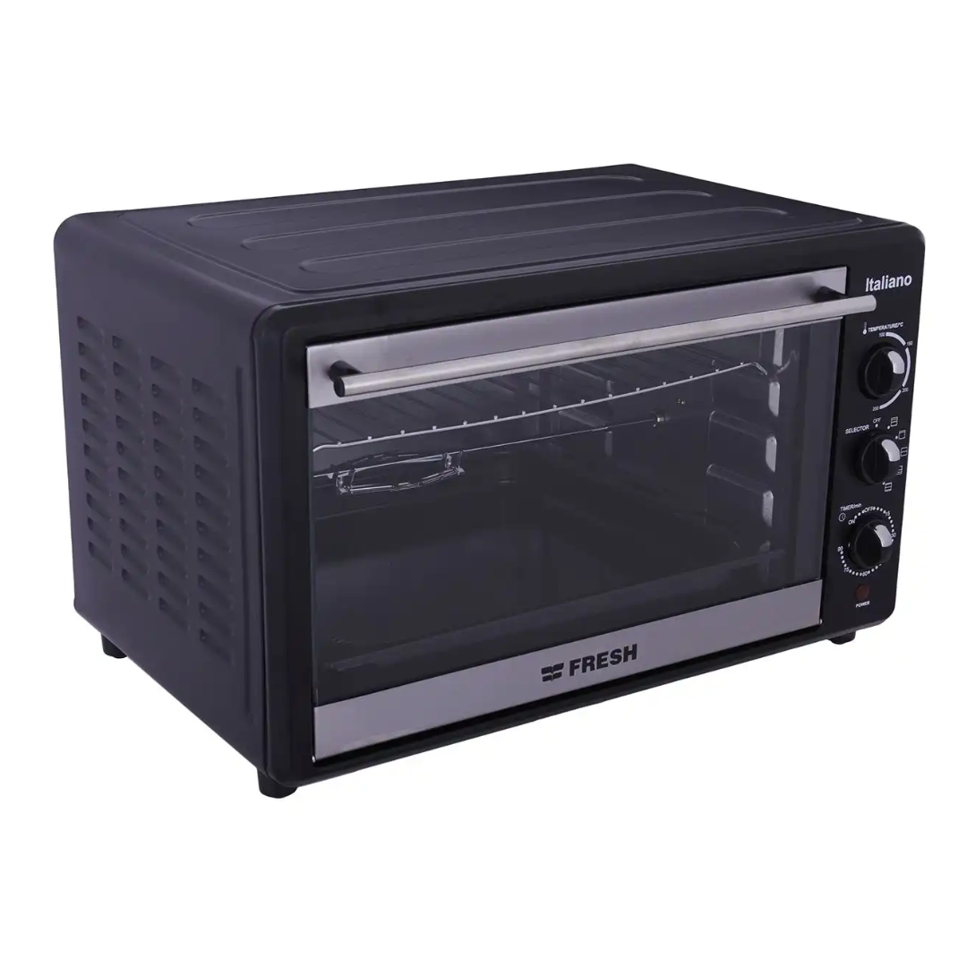 Fresh 2000W Electric Grill Oven, 45 Liter Capacity, Black