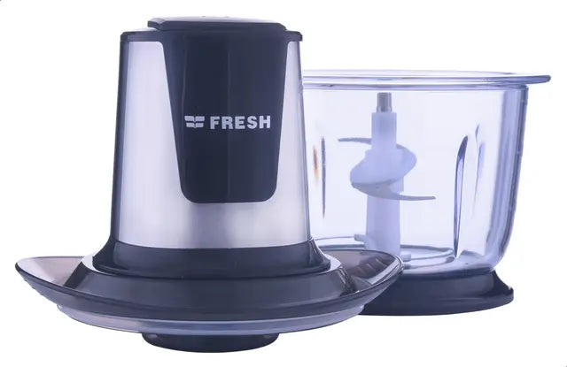 كبة كهرباء فريش 400 وات بسعة 1.5 لتر وشفرات ستانلس ستيل لفرم سريع ومتعدد الاستخدامات – Fresh Electric Chopper 400W 1.5L with stainless steel blades for efficient chopping.