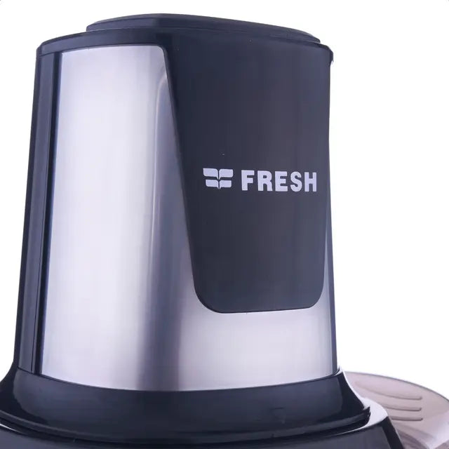 كبة كهرباء فريش 400 وات بسعة 1.5 لتر وشفرات ستانلس ستيل لفرم سريع ومتعدد الاستخدامات – Fresh Electric Chopper 400W 1.5L with stainless steel blades for efficient chopping.