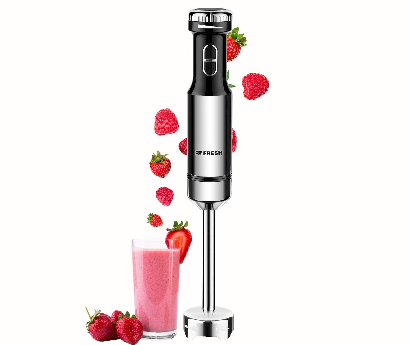 هاند بلندر فريش 800 وات بقوة وأداء عالي مع سرعتين وTurbo، شفرات ستانلس وكأس 700 مل – Fresh hand blender 800W powerful & practical.