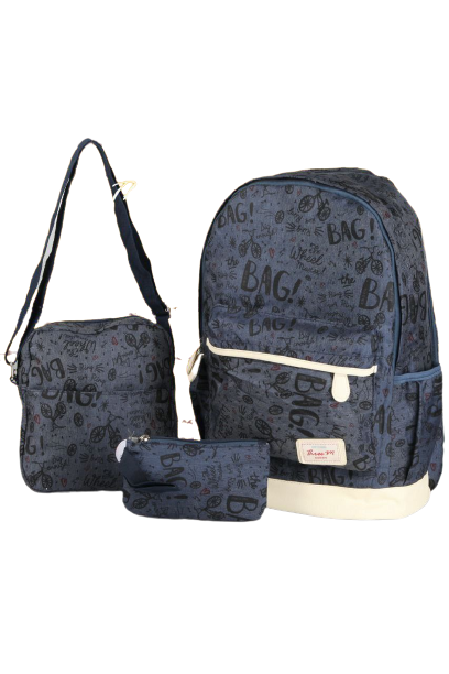 School bags,3M, fusion,A set of 3 pieces, a lunch bag and a pencil case