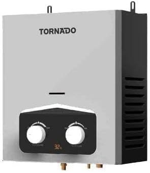 TORNADO Gas Water Heater 6 Liter Without Chimney, Natural Gas, Silver GH-MP6SN-S