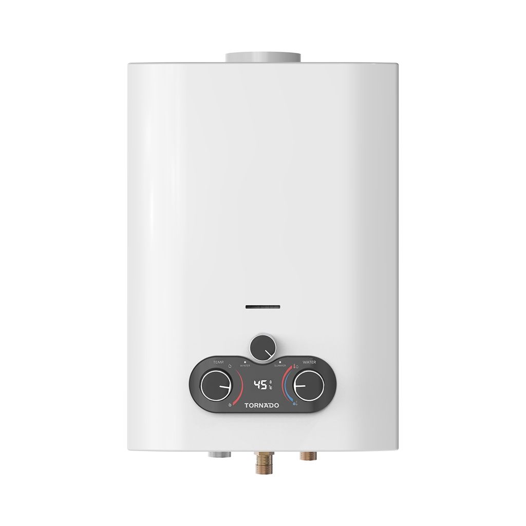 سخان مياه تورنيدو غاز 6 لتر غاز طبيعي شاشة ديجيتال وضمان 3 سنوات – Water Heater Tornado 6L Natural Gas Digital Display with 3 Years Warranty.