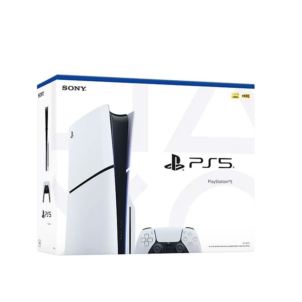 كتشف سوني play station 5 Slim بدقة 4K وسعة 825GB وأداء سريع بضمان سنة.
Get Sony play station 5 Slim 4K with 825GB SSD & 1-year warranty now.