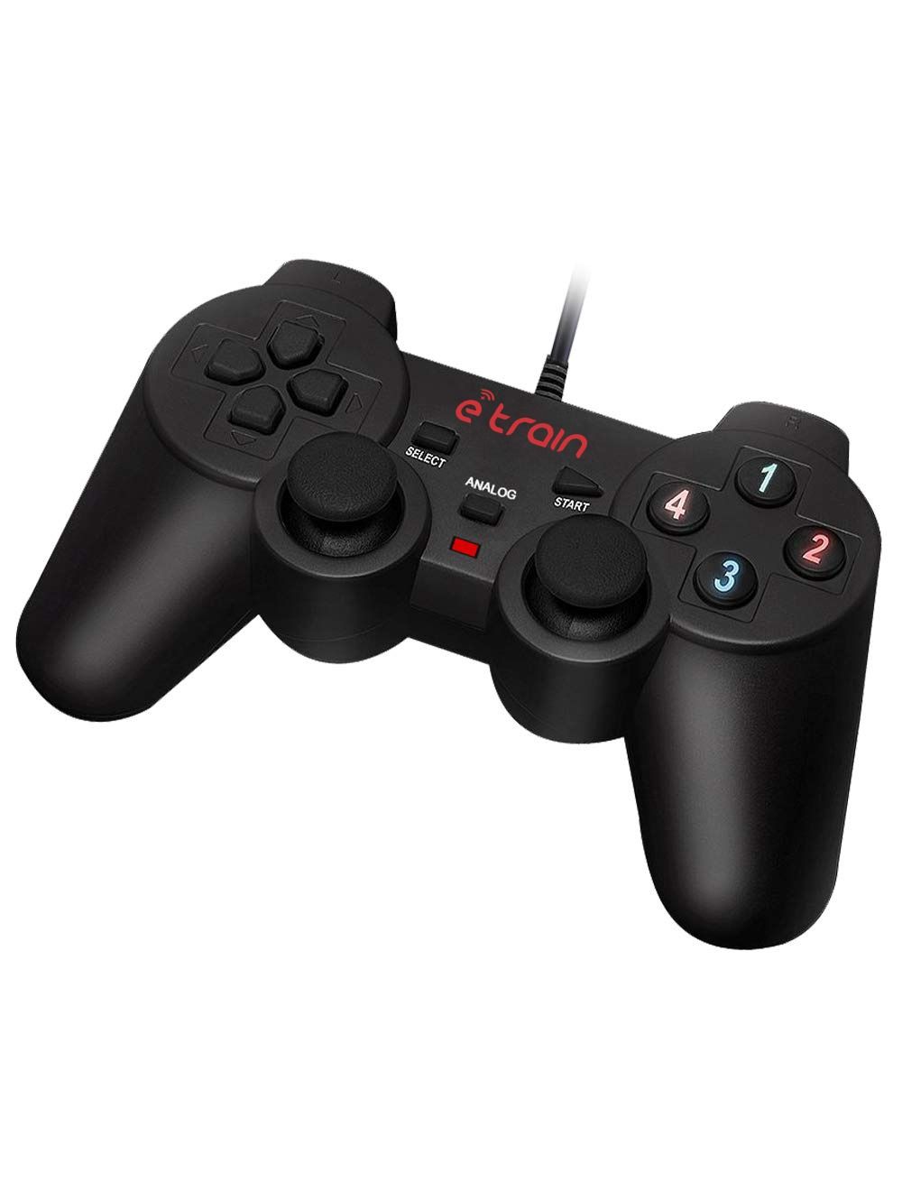 E-train (GP002) Game Pad USB 1 Hand with Dual Analog Vibration EJ-03 -GP002 - Black