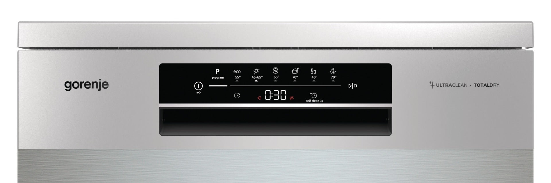 غسالة أطباق جورنجي 16 فرد ديجيتال توفر أداءً قويًا وتنظيفًا معقمًا بفضل 7 برامج متقدمة وتصميم ستانلس ستيل أنيق. Gorenje dishwasher combines power, hygiene & smart design.