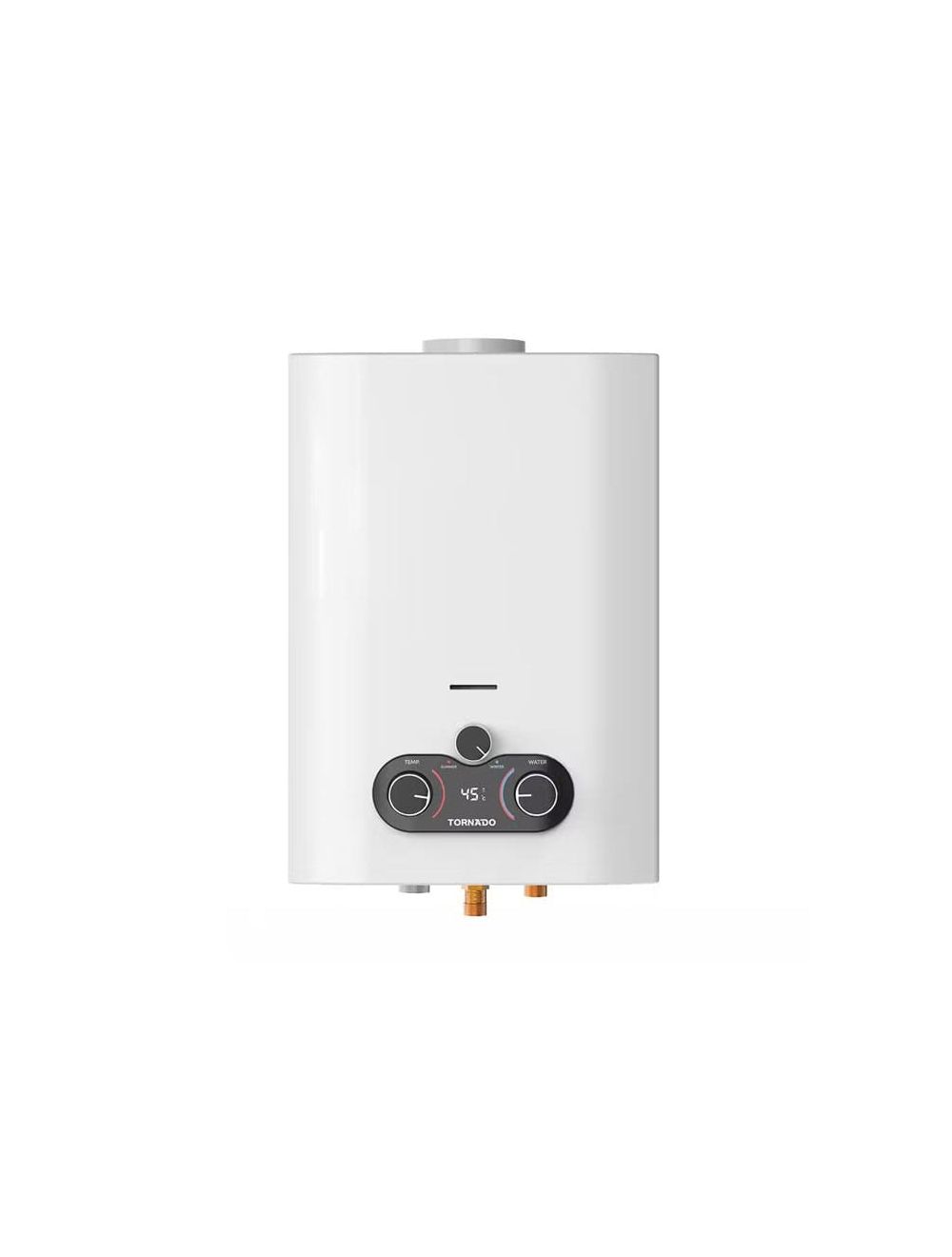 Tornado Gas Water Heater 10 L Petroleum Gas - White - GHE-10CTEMP-W