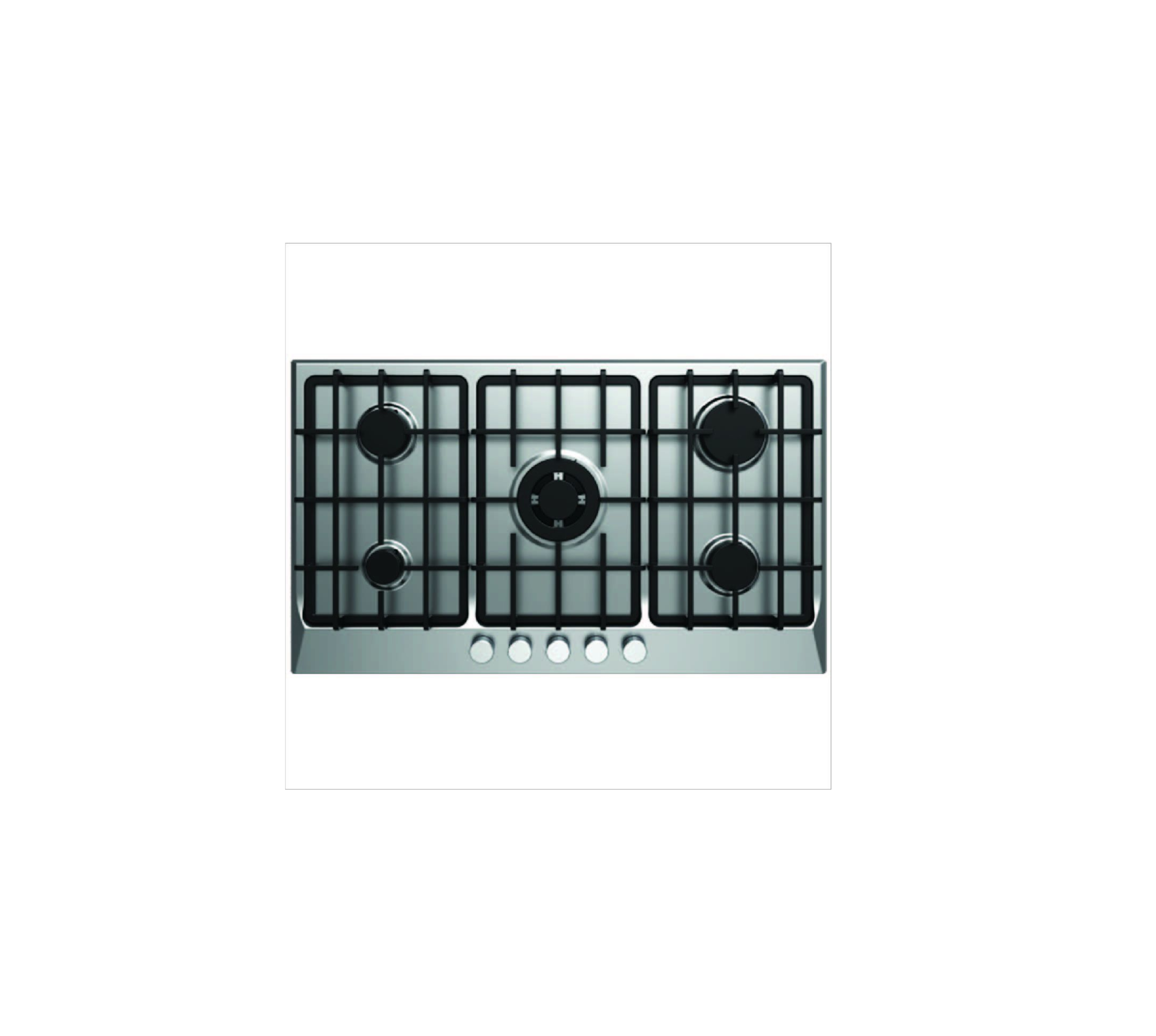 Fresh hob, 90 cm, 5 gas burners, stainless steel, safety code 8866 HAFR90CMS