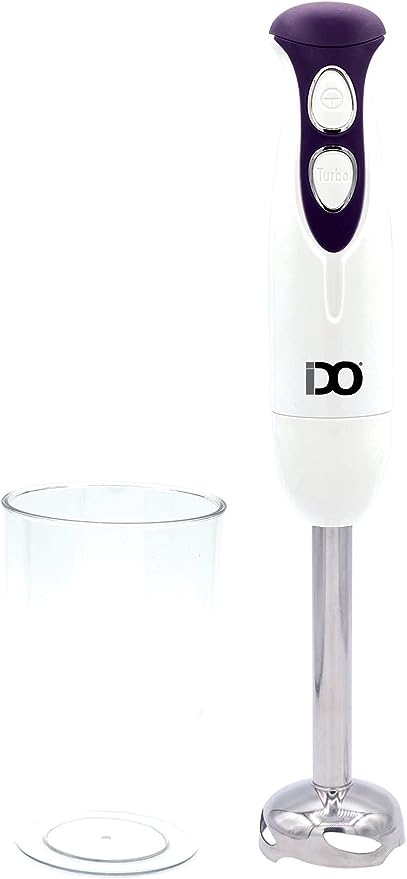 IDO Hand Blender, 600 ml, 400 Watt, White and Purple - HBL400-PR