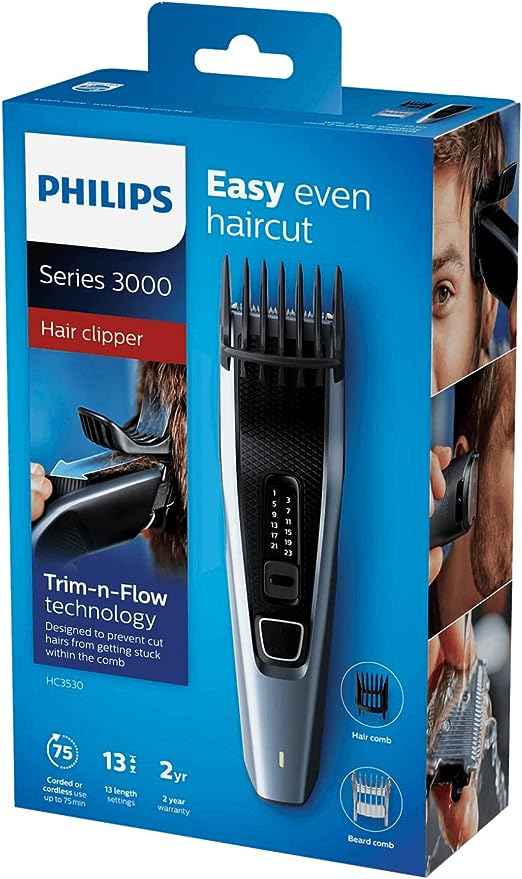 Philips Series 3000 Hair Clipper With Stainless Steel Blades,HC3530/15