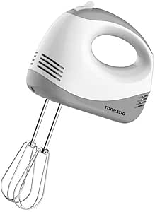 TORNADO Hand Mixer 120 Watt, 5 Speeds, White HM-120T