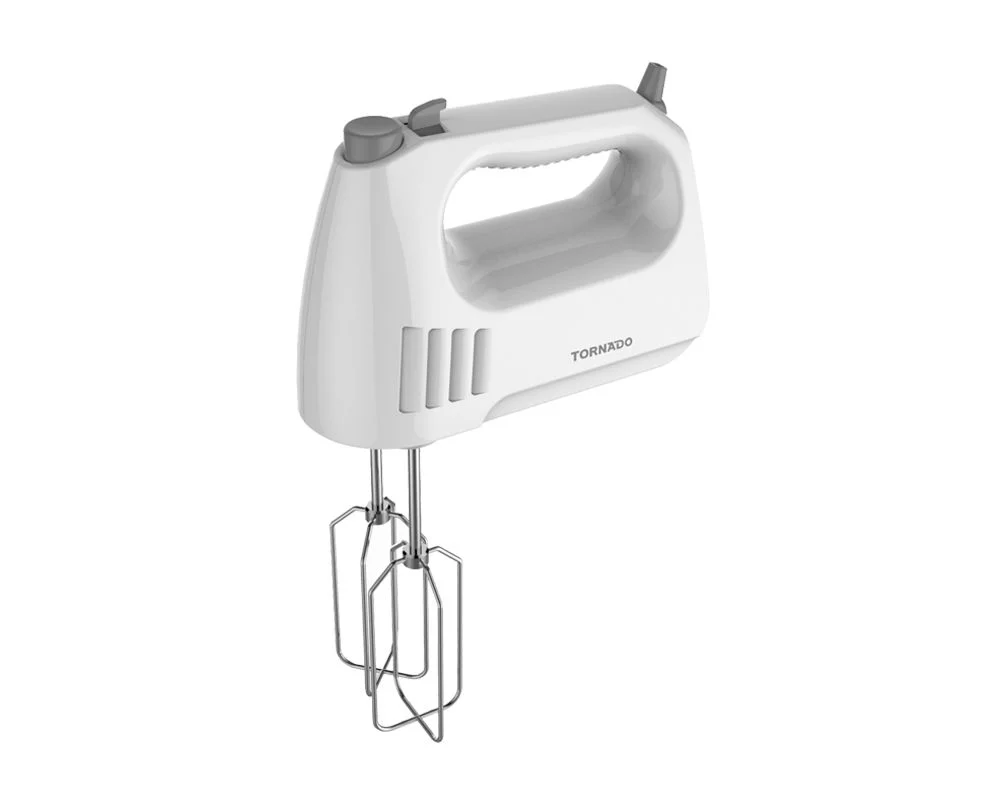 TORNADO Hand Mixer 300 Watt With 4 Speeds and Turbo Speed In White Color HM-300T- International warranty