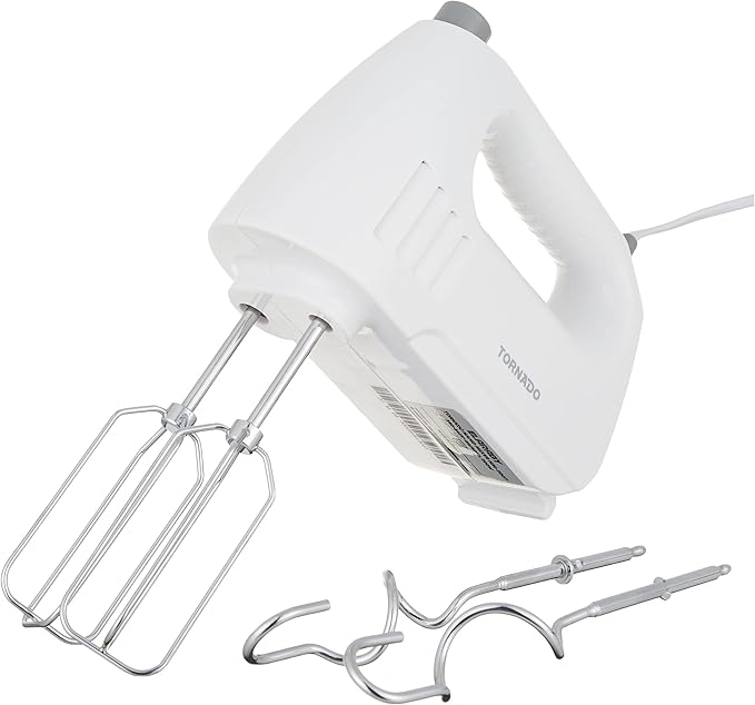 TORNADO HM-300T Hand Mixer White مضرب يدوي بقوة 300 وات من تورنيدو ابيض