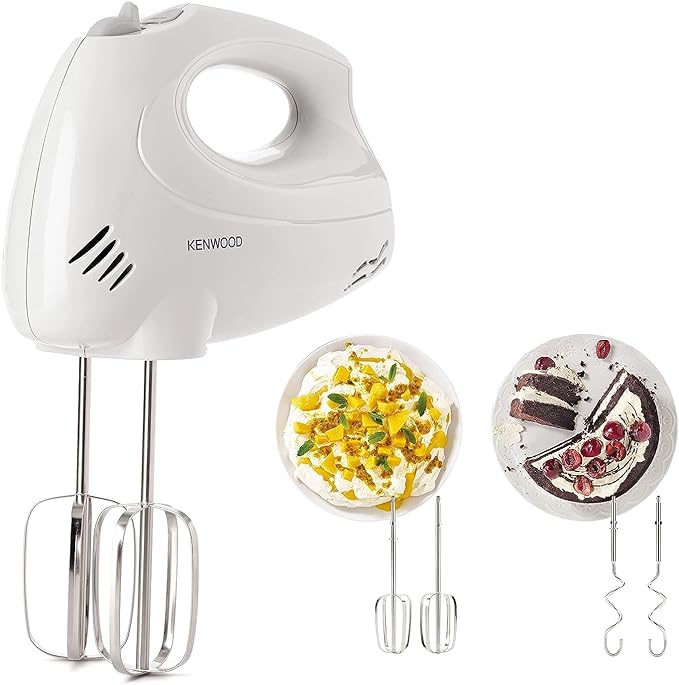 Kenwood HM330 Hand Mixer White خلاط يدوي 6 سرعات من كينوود، تربو، بلاستيك، ابيض