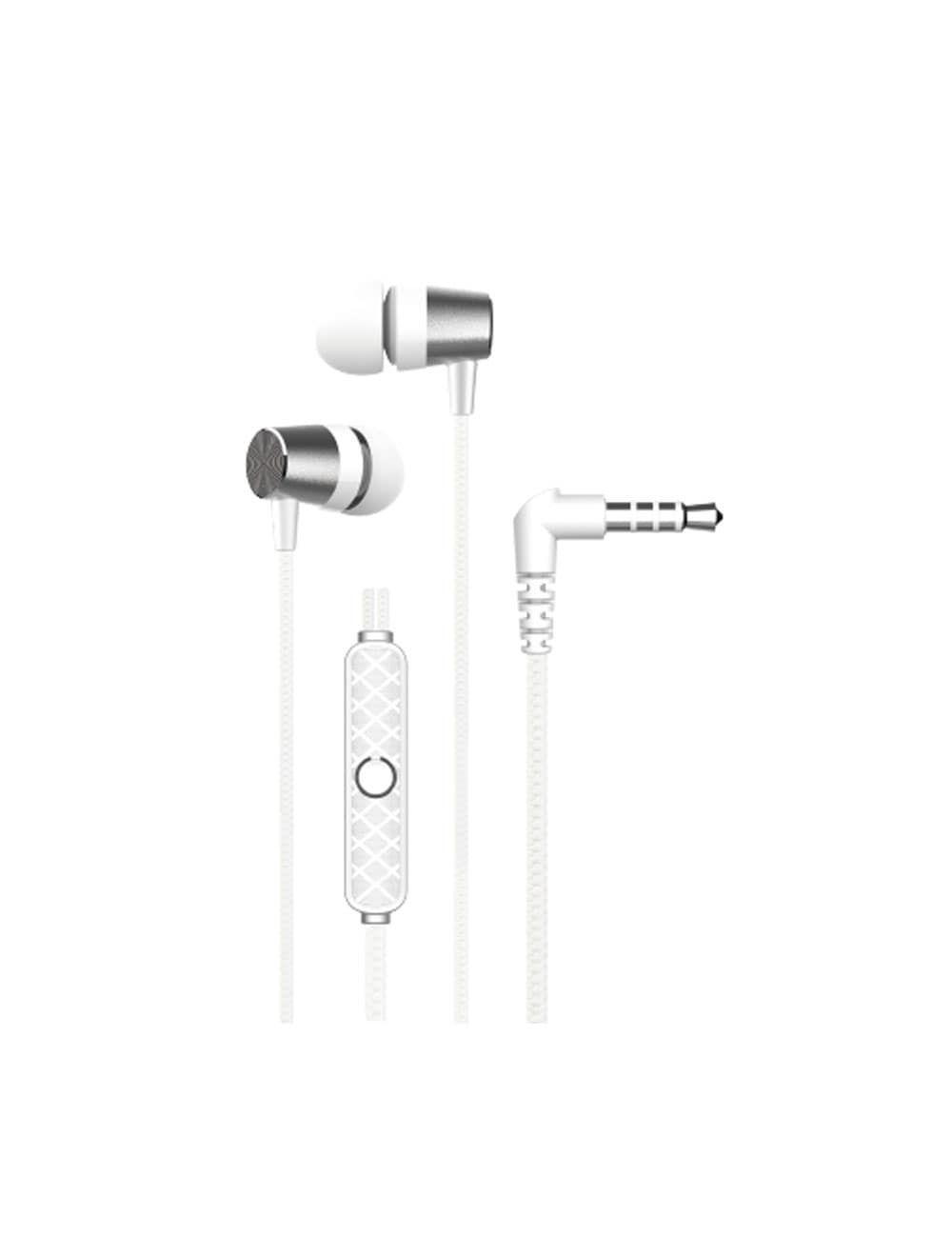 Devia EM103 Kintone Series Metal 3.5mm Wired Earphone - White (HP50S)