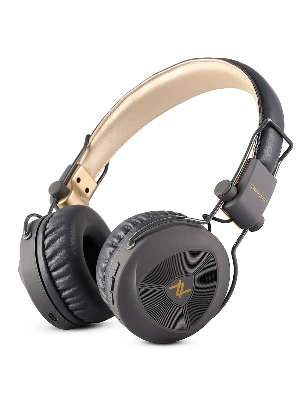 L'avvento Bluetooth 0.5 Colorful Headphone With Mic Designed for Most popular Smartphone Gray with gold inner  HP236