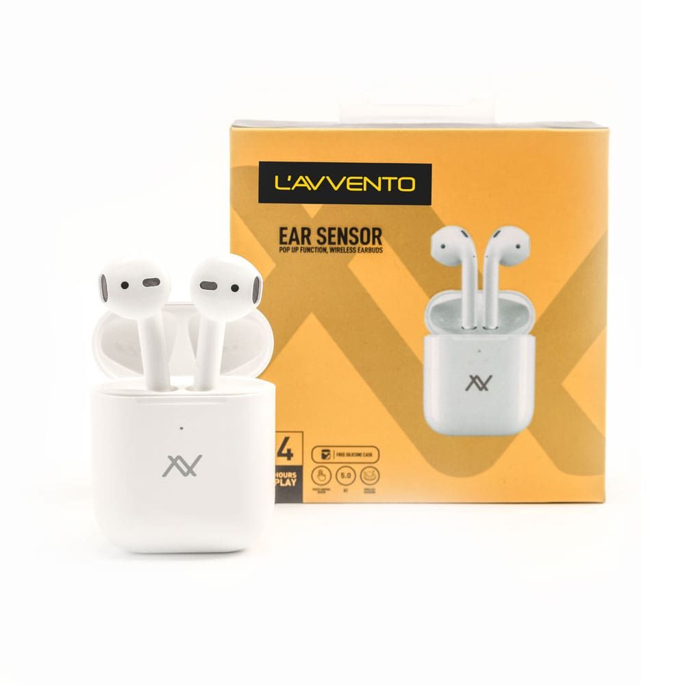 L'avvento (HP366) TWS Earbuds Bluetooth 5.0 with silicone Case - White HP366-1