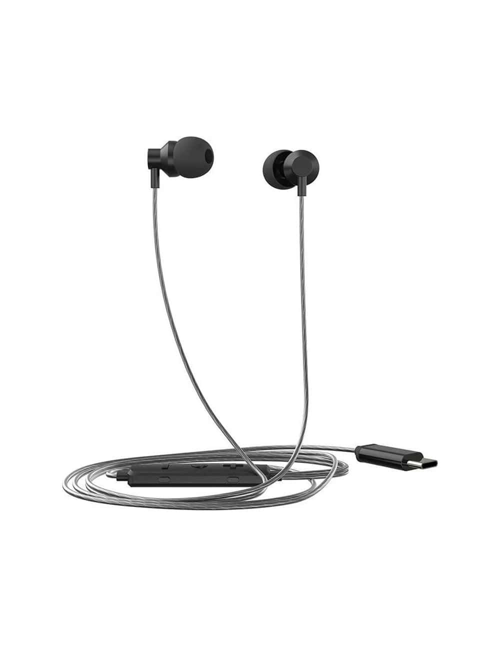 HP DHH-1127 Wired Type-C Earphone - Black HP565