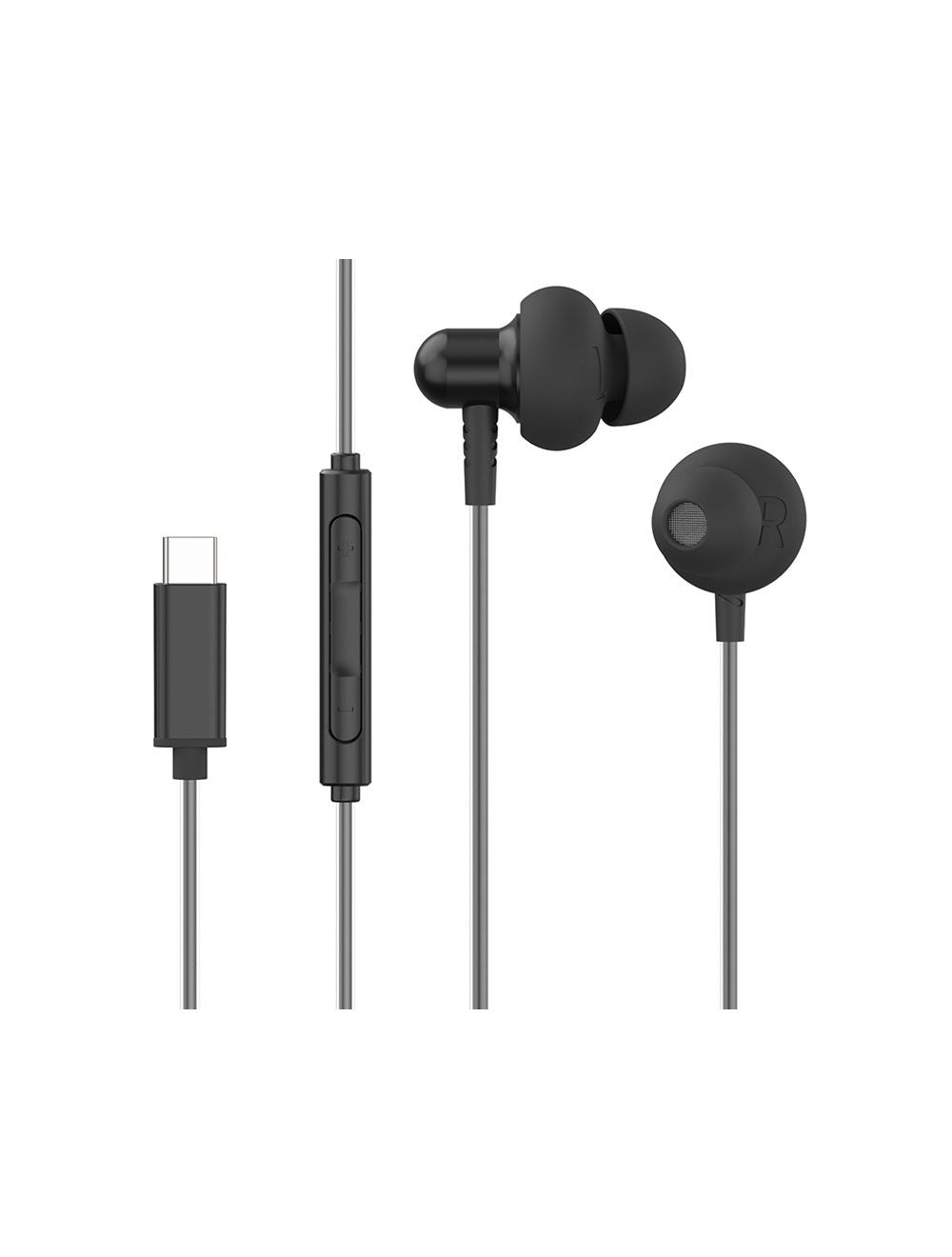 HP DHH-1126 Wired Type-C Earphone - Black HP566